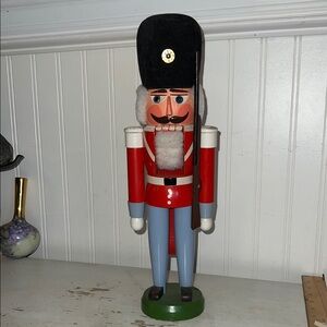 Vintage German Nutcracker original Erzgebirge wood democratic republic 15”